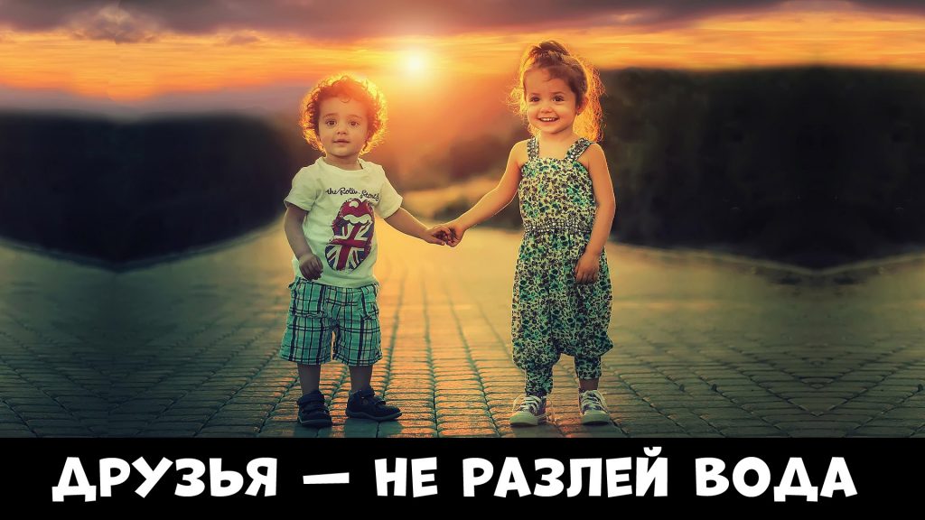 Поговорки о дружбе - "Друзья - не разлей вода"