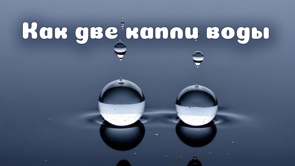 Фразеологизмы - "Как две капли воды"