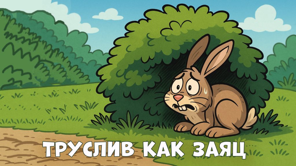 Труслив как заяц - фразеологизм русского языка