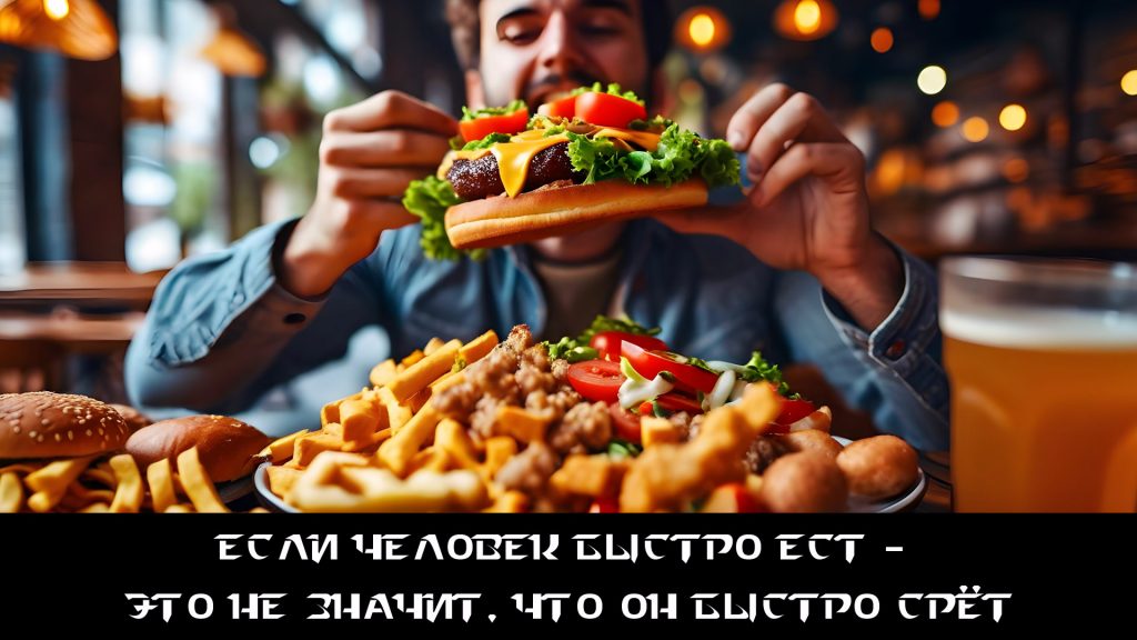 Если человек быстро ест - это не значит, что он быстро срёт