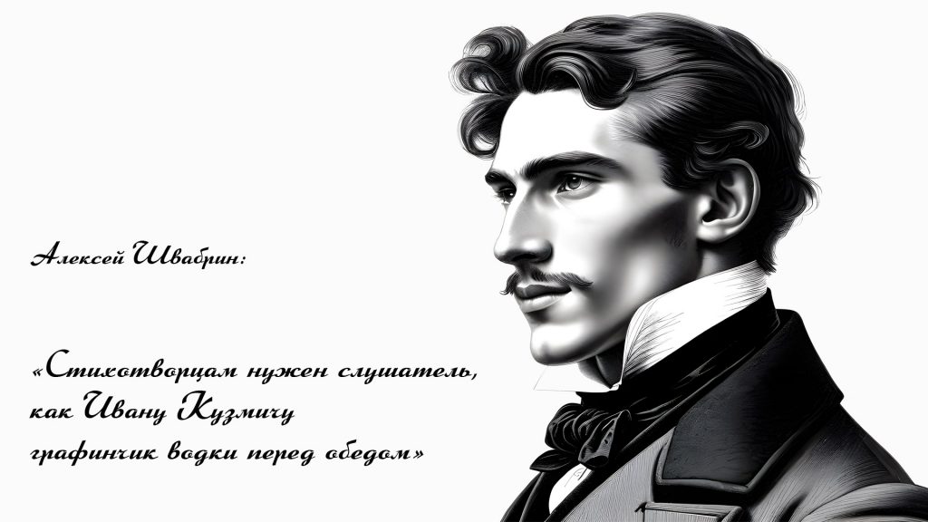 Афоризм Швабрина: "Стихотворцам нужен слушатель, как Ивану Кузмичу графинчик водки перед обедом"